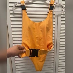 Sexy Mustard One Piece Swimsuit